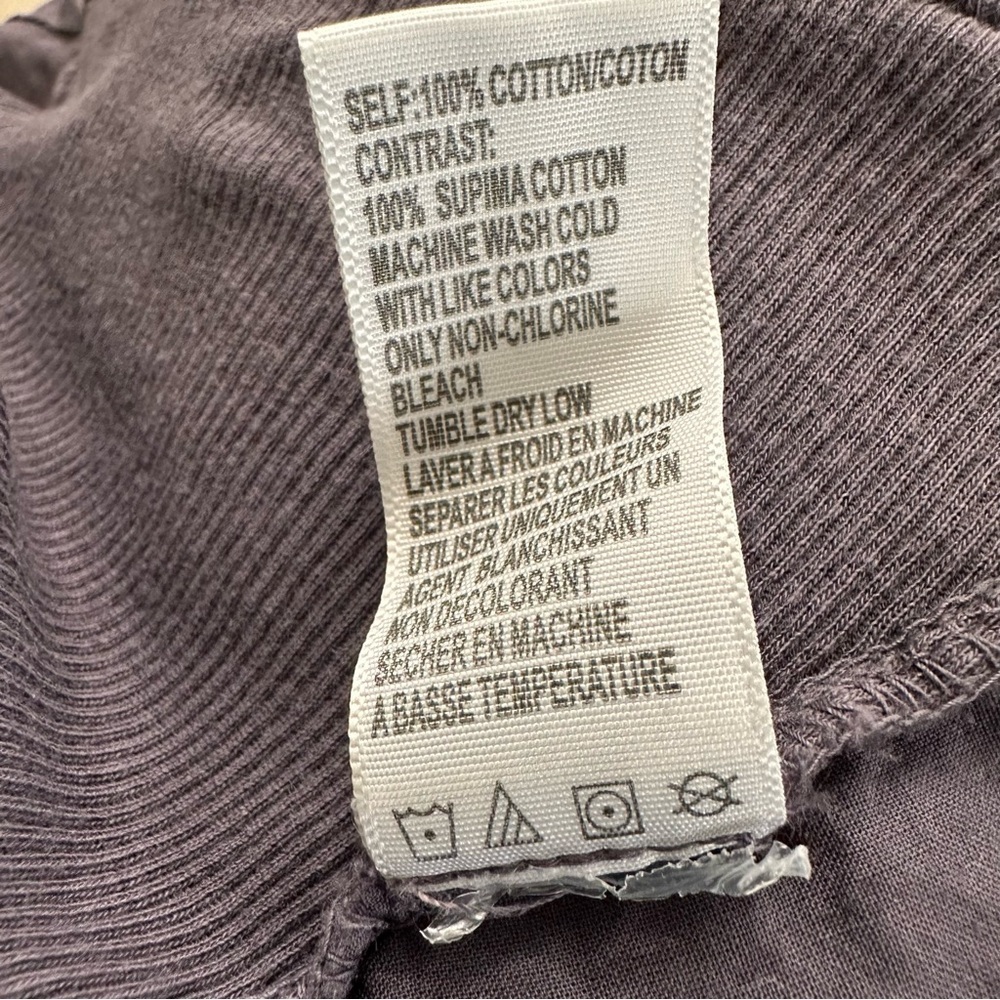 JAMES PERSE Contrast Ribbed Surplus Shirt Button Up SZ 1/Small Gray Quiet Luxury - Picture 5 of 8